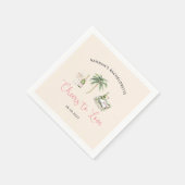 ピンクワインカントリーバチェロレッテ週末 スタンダードカクテルナプキン (角)