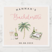 ピンクワインカントリーバチェロレッテ週末 スパークリングワインラベル (シングルラベル)