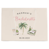 ピンクワインカントリーバチェロレッテ週末 ラージペーパーバッグ (正面)