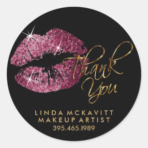 ピンクワイングリッターリップカラー – ありがとう ラウンドシール