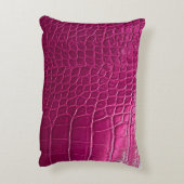 ピンクワニの肌の肌の質感 アクセントクッション (裏面(縦))