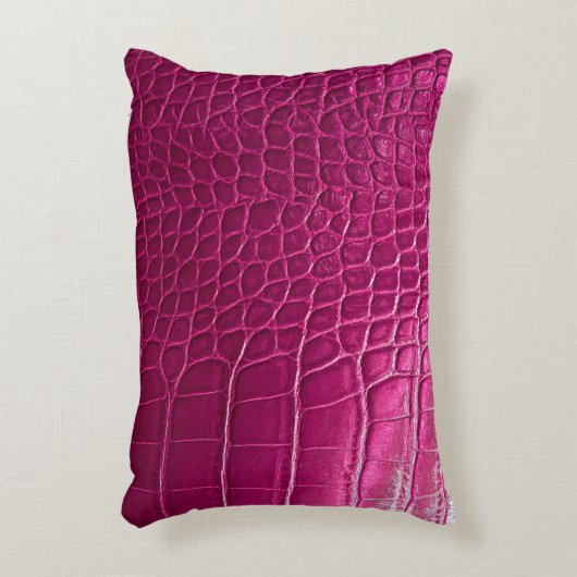 ピンクワニの肌の肌の質感 アクセントクッション (正面(垂直))