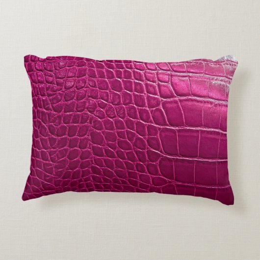 ピンクワニの肌の肌の質感 アクセントクッション (裏面)