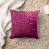 ピンクワニの肌の肌の質感 クッション (ブランケット)