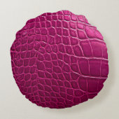 ピンクワニの肌の肌の質感 ラウンドクッション (裏面)