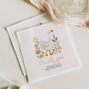 ピンクワンガ間抜けース誕生日 スタンダードカクテルナプキン