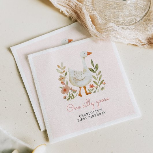 ピンクワンガ間抜けース誕生日 スタンダードカクテルナプキン