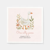 ピンクワンガ間抜けース誕生日 スタンダードカクテルナプキン (正面)