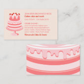 ピンクワンサイドベーカリーペストリーケーキメーカー 名刺 (正面/裏面)