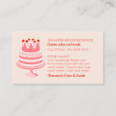 ピンクワンサイドベーカリーペストリーケーキメーカー 名刺 (正面)