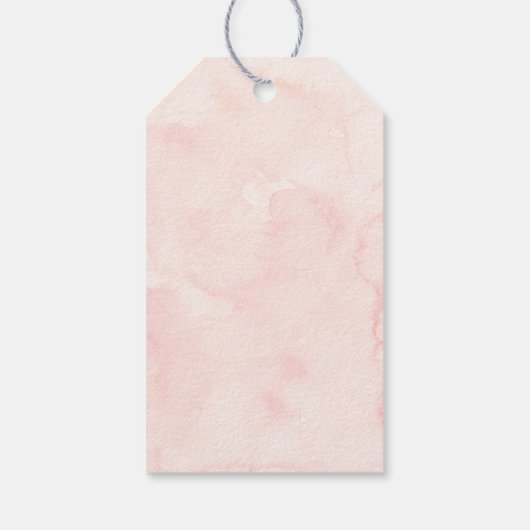 ピンクワンスウィートクッキー最初の誕生日ありがとう ギフトタグ (裏面)