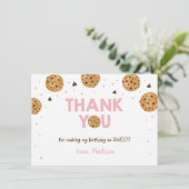 ピンクワンスウィートクッキー誕生日ありがとう サンキューカード (スタンド正面)