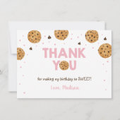 ピンクワンスウィートクッキー誕生日ありがとう サンキューカード (正面)