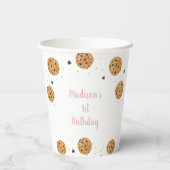 ピンクワンスウィートクッキー誕生日 紙コップ (裏面)