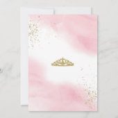 ピンクワンスオンアタイムオンザタイムプリンセス誕生日招待状 招待状 (裏面)