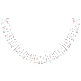 ピンクワンダーザシー海動物1st誕生日 バンティングフラッグ