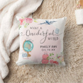 ピンクワンダーフルワールドガールズ第1回誕生日 クッション (ブランケット)