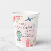 ピンクワンダーフルワールドガールズ第1回誕生日 紙コップ (裏面)