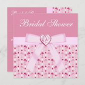 ピンクワンダーランドフラミンゴスブライダルシャワー招待状 招待状 (正面/裏面)