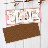 ピンクワンハッピーカンパーファースト誕生日チケット 招待状