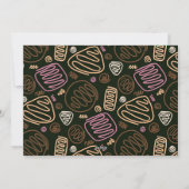 ピンクワンライン形状パターンフォト2025年新年 シーズンカード (裏面)