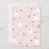 ピンクワン不気味の最初の誕生日パーティーへの招待 招待状 (裏面)