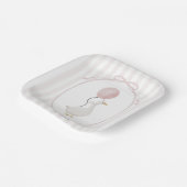 ピンクワン間抜けグース紙プレート ペーパープレート (傾斜あり)