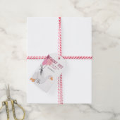 ピンクワン間抜けグース1位の誕生日パーティーのお願い ギフトタグ (より糸付き)