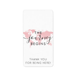 ピンクワールドマップジャーニー開始ミニキャンディバーラップ ラベル