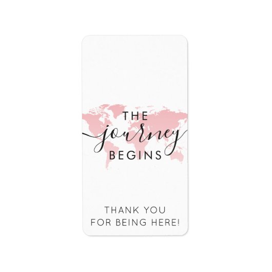 ピンクワールドマップジャーニー開始ミニキャンディバーラップ ラベル (正面)