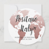 ピンクワールドマップ宛先テーブル名ラウンド カード (裏面)