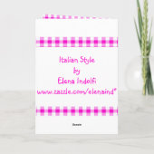 ピンクヴィシー新生児ガールアナウンス 案内状 (裏面)