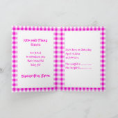 ピンクヴィシー新生児ガールアナウンス 案内状 (内部)