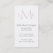 ピンクヴィンテージひまわりモノグラム名刺 名刺 (裏面)