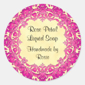 ピンクヴィンテージアーカスタムトのクレフターズシール ラウンドシール (正面)