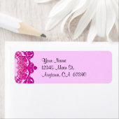 ピンクヴィンテージアーカスタムト差出人住所ラベル ラベル (インサイチュ)