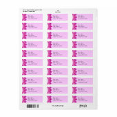 ピンクヴィンテージアーカスタムト差出人住所ラベル ラベル (フルシート)