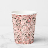 ピンクヴィンテージウェディングレース 紙コップ (右)