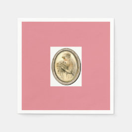 ピンクヴィンテージウェディング/ブライダルシャワーナプキンス スタンダードカクテルナプキン