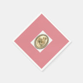 ピンクヴィンテージウェディング/ブライダルシャワーナプキンス スタンダードカクテルナプキン (角)