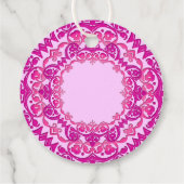 ピンクヴィンテージカスタムアートラベル フェイバータグ (裏面)