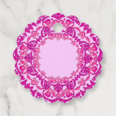 ピンクヴィンテージカスタムアート手作り工芸ラベル フェイバータグ (裏面)