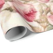 ピンクヴィンテージガーデンバラ ラッピングペーパー (ロールコーナー)