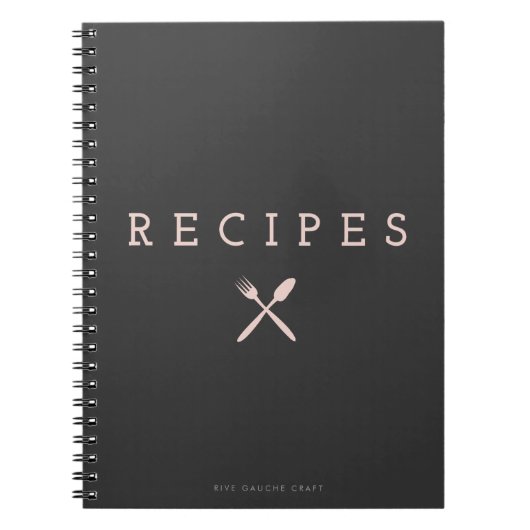 ピンクヴィンテージキッチンコンパニオンノートブック ノートブック (正面)