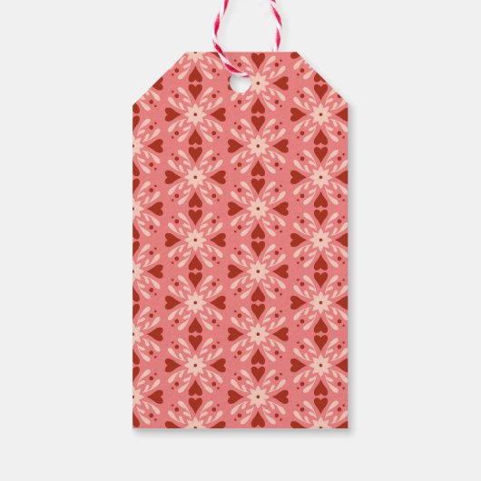 ピンクヴィンテージクリスマスオーナメントギフトラベル ギフトタグ (裏面)