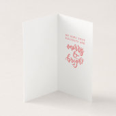 ピンクヴィンテージクリスマスオーナメントモノグラムギフトラベル (内部)