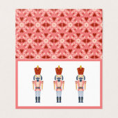 ピンクヴィンテージクリスマスオーナメント折り返しギフトラベル (外部フラット)