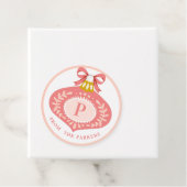 ピンクヴィンテージクリスマスオーナメント |フォトメッセージカード フェイバータグ (インサイチュ)