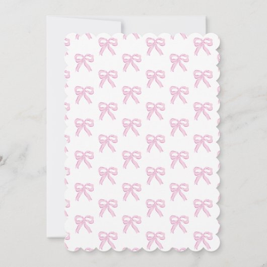 ピンクヴィンテージコケットさくらんぼケーキ誕生日 招待状 (裏面)