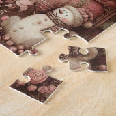 ピンクヴィンテージサンタパズル ジグソーパズル (側面)